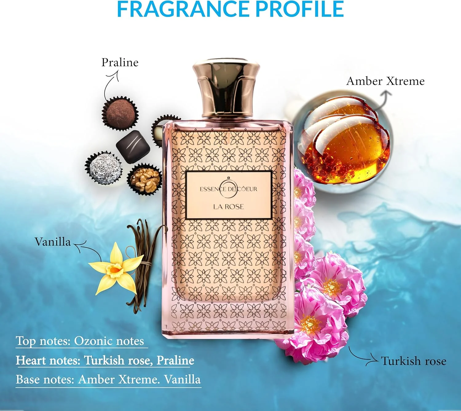 ادو پرفیوم زنانه Essence De Coeur La Rose – عطر گلی ماندگار با رایحه رز ترکی، پرالین و وانیل – رایحه ای رمانتیک و ظریف – هدیه لوکس برای بانوان – مناسب استفاده روزانه یا مجالس خاص – 100 میلی لیتر ادو پرفیوم زنانه Essence De Coeur La Rose – عطر گلی ماندگار با رایحه رز ترکی، پرالین و وانیل – رایحه ای رمانتیک و ظریف – هدیه لوکس برای بانوان – مناسب استفاده روزانه یا مجالس خاص – 100 میلی لیتر