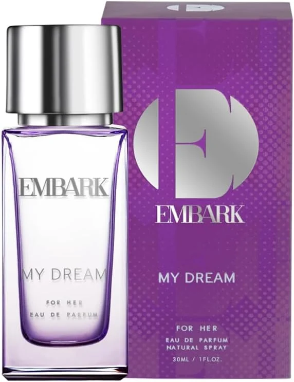 EMBARK My Dream for Her، عطر زنانه، 30 میلی لیتر رایحه گلی، شرقی، چوبی با ماندگاری طولانی، بطری سایز مسافرتی EMBARK My Dream for Her، عطر زنانه، 30 میلی لیتر رایحه گلی، شرقی، چوبی با ماندگاری طولانی، بطری سایز مسافرتی