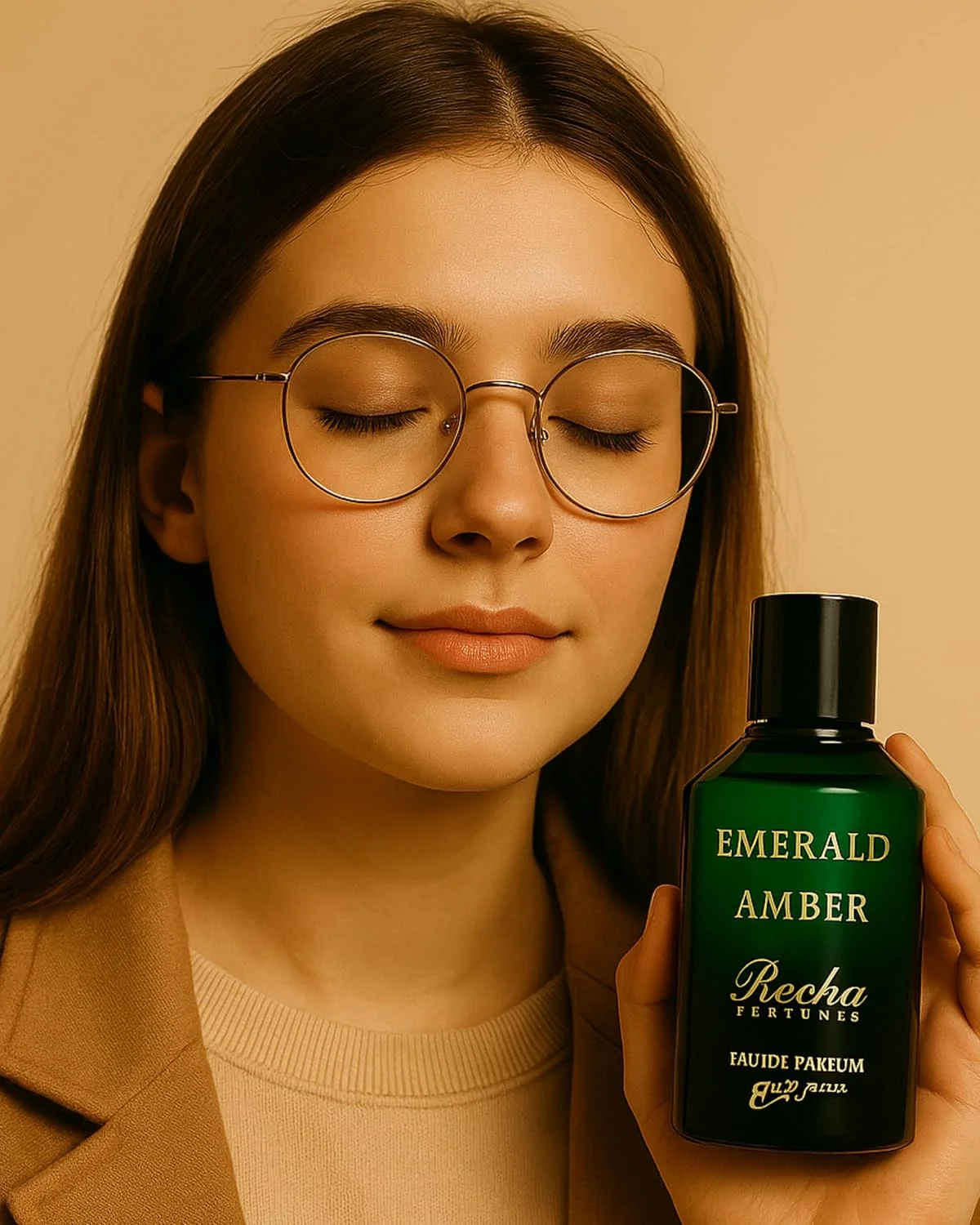 ادو پرفیوم Emerald Amber 100ML از ریحا پرفیومز، رایحه ای لوکس و ماندگار، مناسب برای آقایان و بانوان، با رایحه های گرم شرقی، کهربا و چوب های معطر، عطری ممتاز و خاص