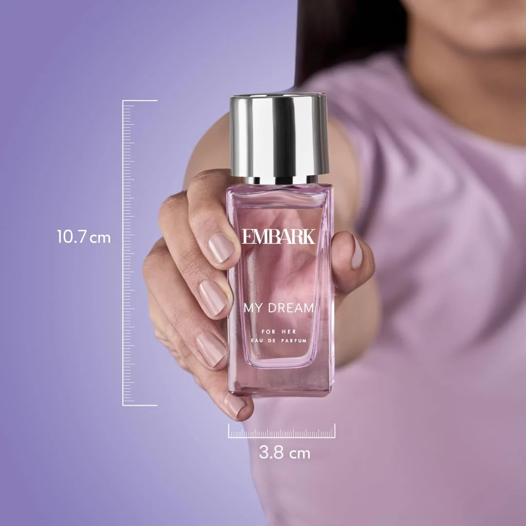 EMBARK My Dream for Her، عطر زنانه، 30 میلی لیتر رایحه گلی، شرقی، چوبی با ماندگاری طولانی، بطری سایز مسافرتی EMBARK My Dream for Her، عطر زنانه، 30 میلی لیتر رایحه گلی، شرقی، چوبی با ماندگاری طولانی، بطری سایز مسافرتی