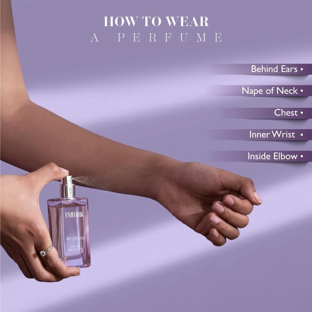 EMBARK My Dream for Her، عطر زنانه، 30 میلی لیتر رایحه گلی، شرقی، چوبی با ماندگاری طولانی، بطری سایز مسافرتی EMBARK My Dream for Her، عطر زنانه، 30 میلی لیتر رایحه گلی، شرقی، چوبی با ماندگاری طولانی، بطری سایز مسافرتی