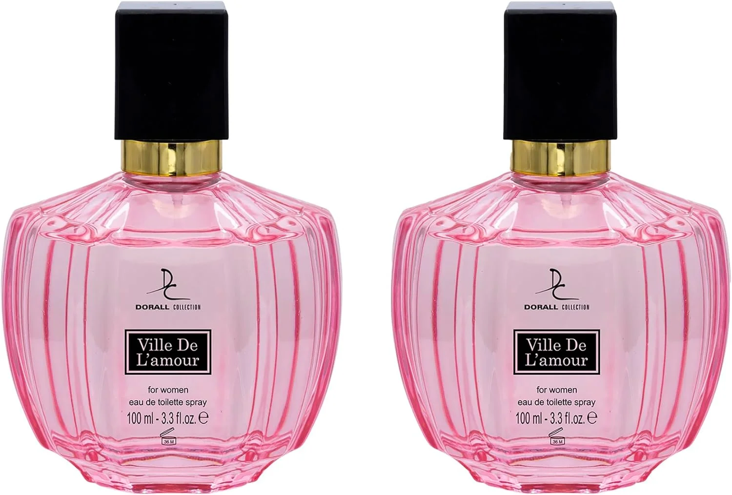 ادکلن زنانه دورال کالکشن مدل Ville De L'Amour - 100 میلی لیتر (بسته 2 عددی)، رایحه گلی و میوه ای با ماندگاری طولانی، عطر بدن زنانه