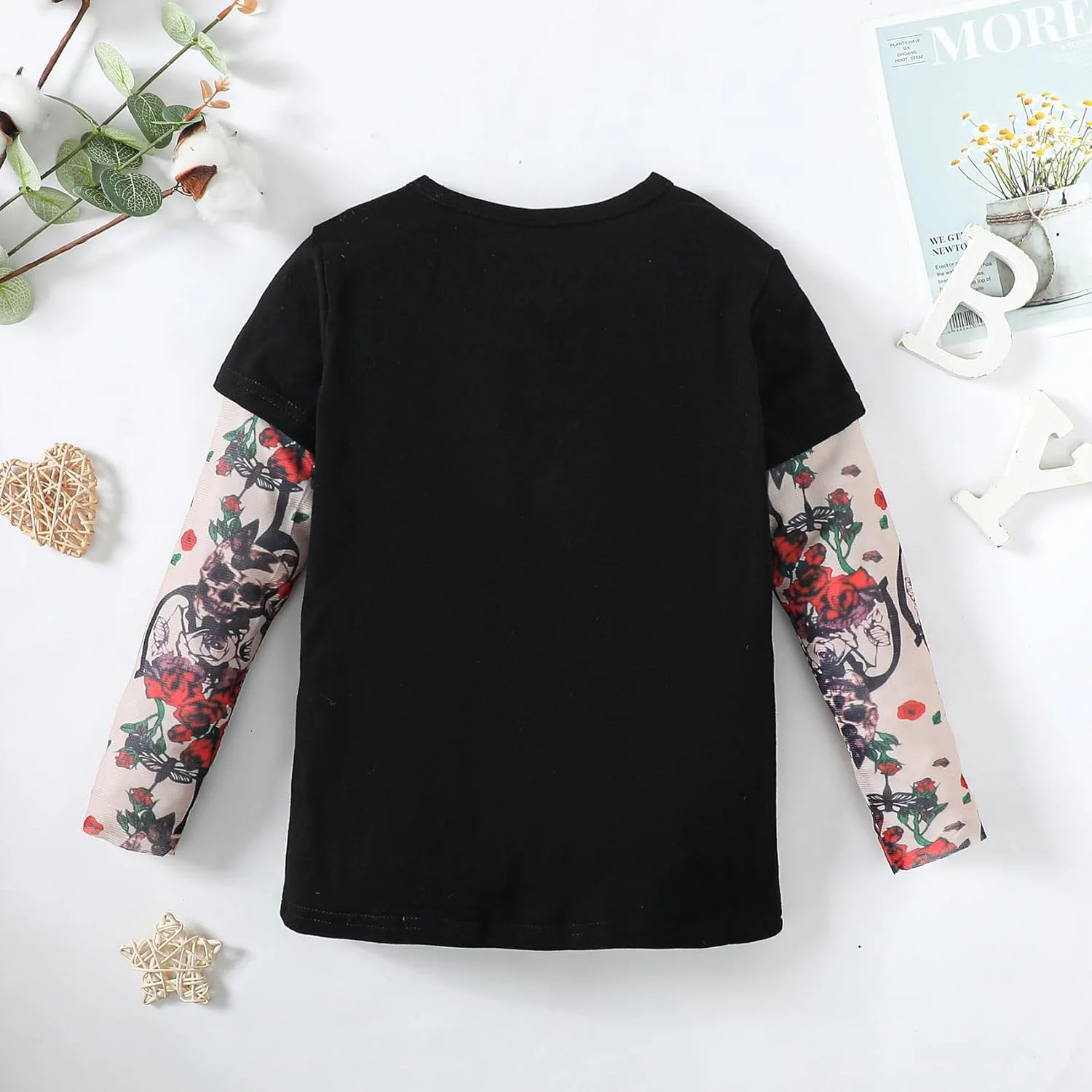 Magic Park 1-10Y Baby Tattoo Sleeve T Shirts Toddler Girl Boy Tattoo Blouse Kids Tattoo Tee Tops Holiday Clothes
