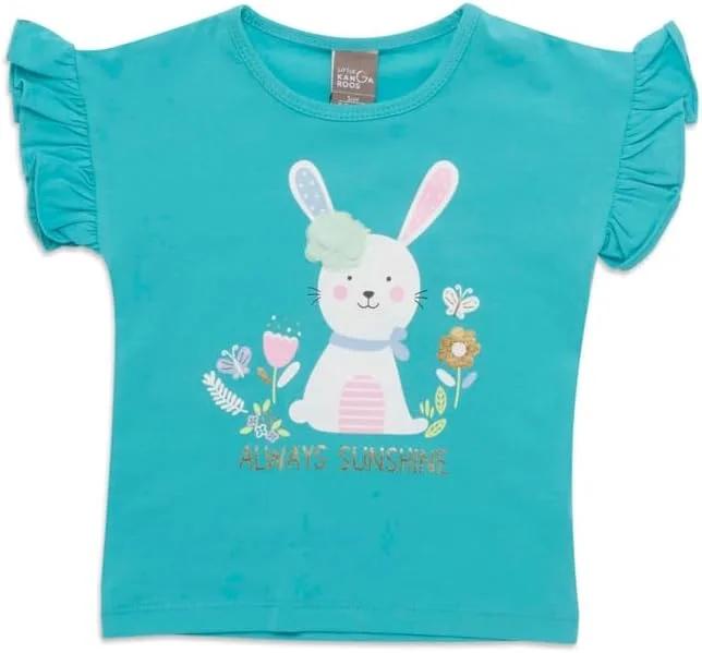 تی شرت آستین کوتاه دخترانه Little Kangaroos با یقه گرد
