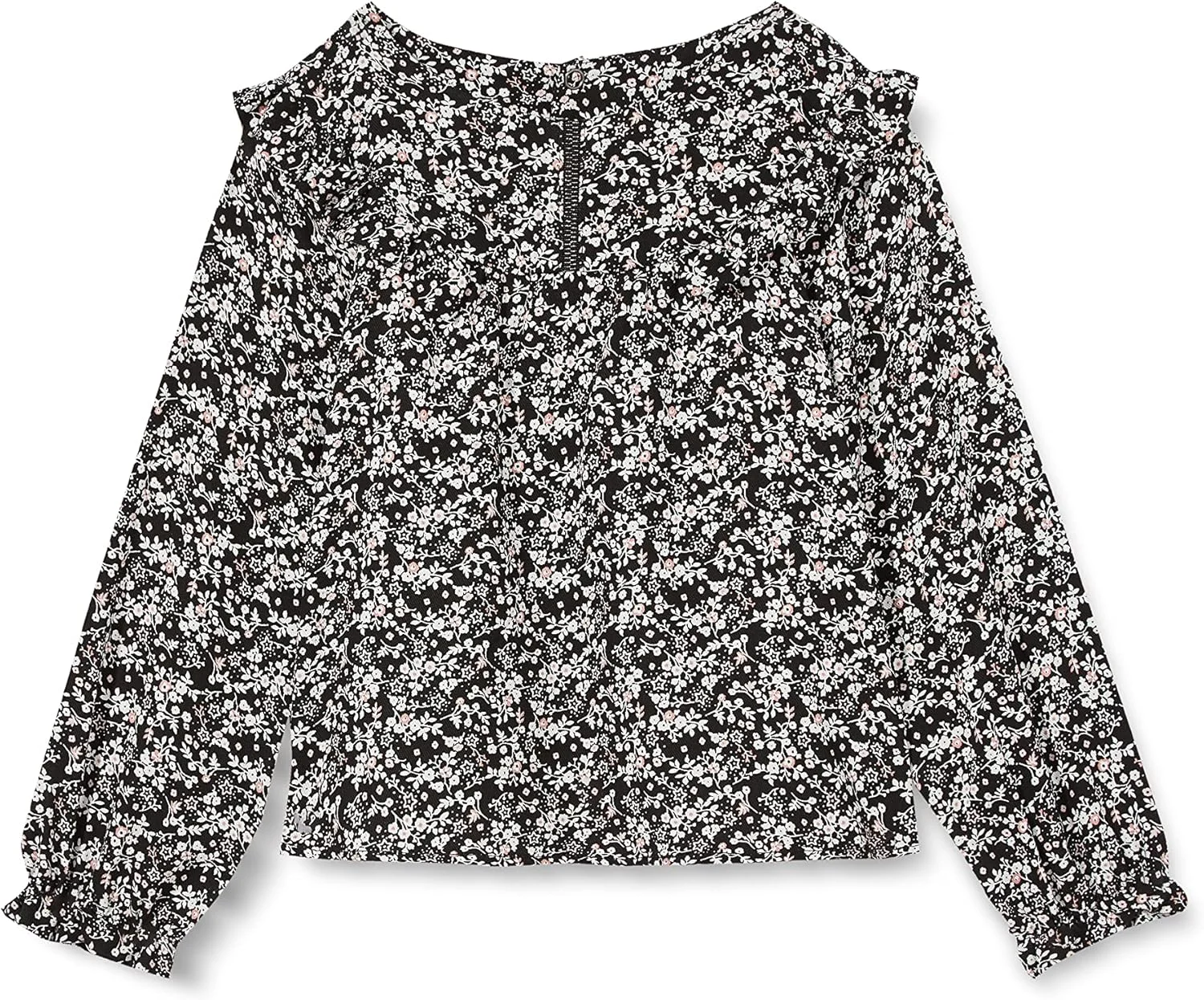 بلوز پسرانه نوزادی IKKS مدل Noire Imprimé Fleurs