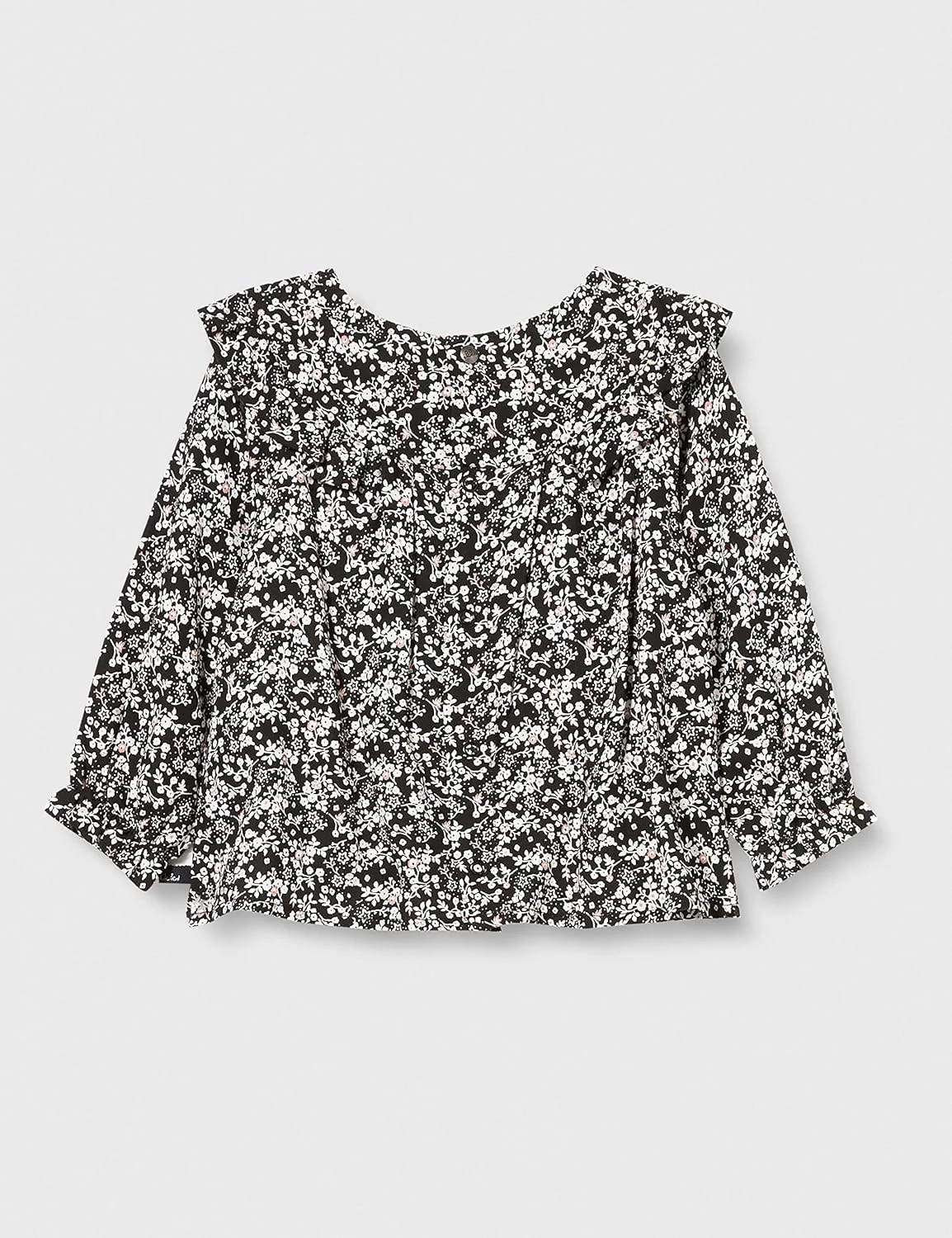 بلوز پسرانه نوزادی IKKS مدل Noire Imprimé Fleurs