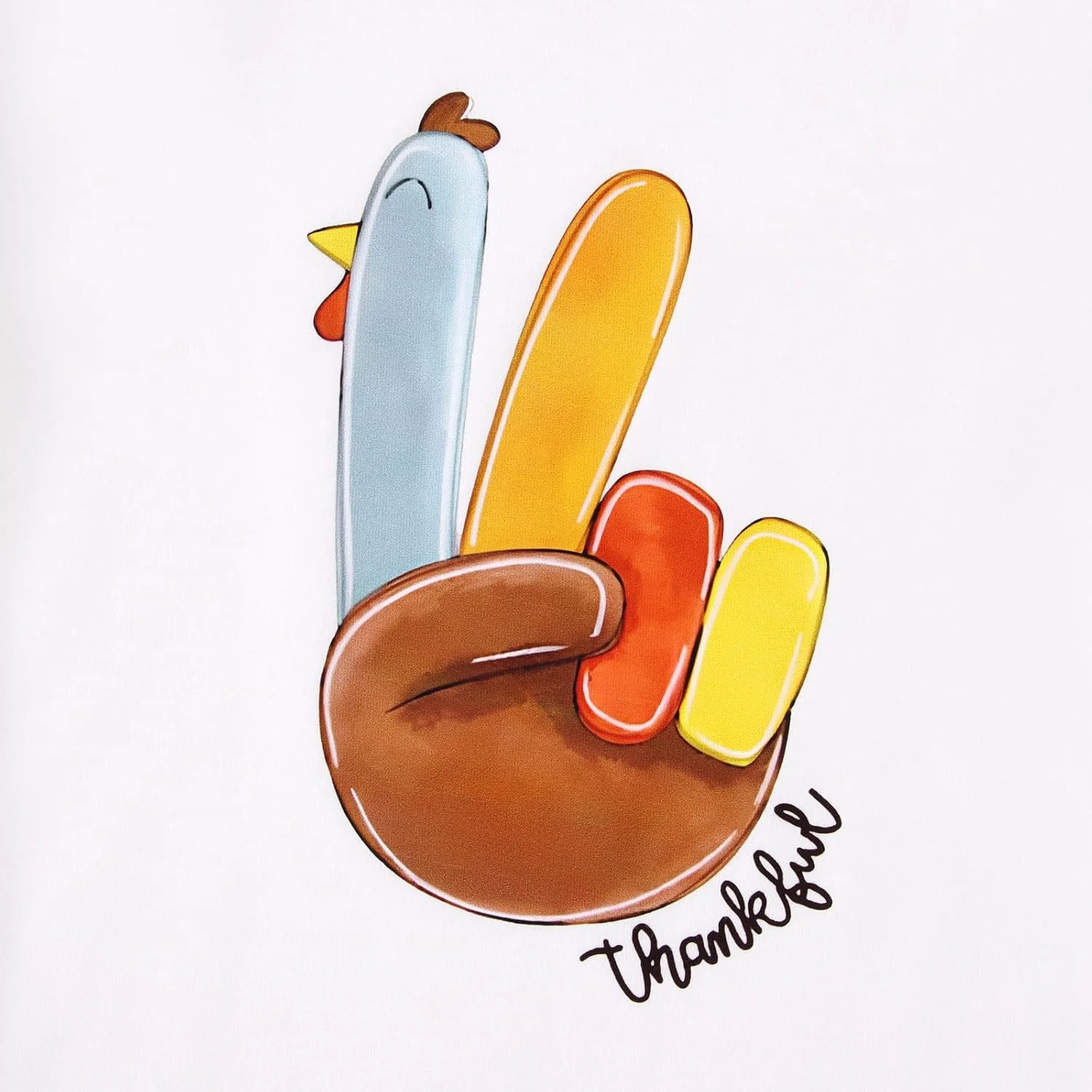 بلوز آستین بلند طرح بوقلمون مناسب پاییز و روز شکرگزاری کودک