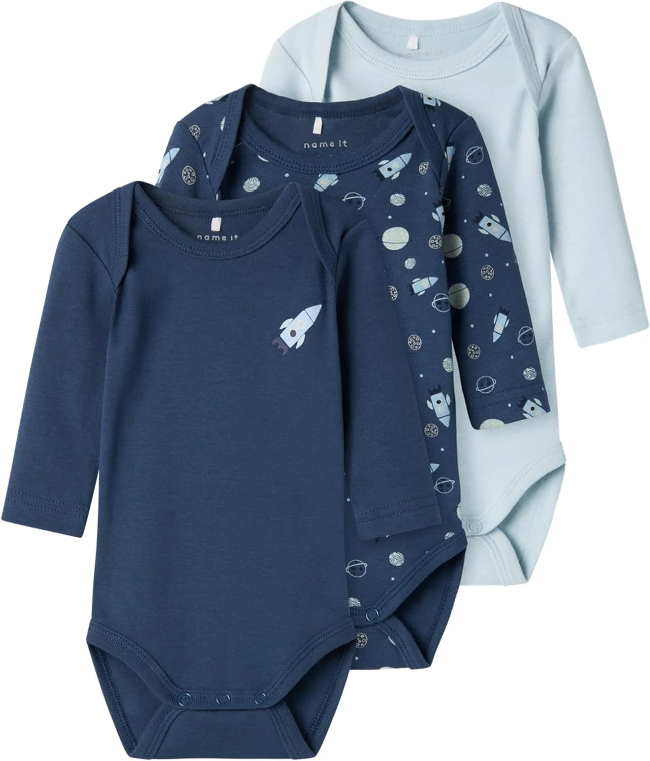 بادی آستین بلند نوزاد پسرانه نیم ایت مدل Nbmbody 3p Ls طرح Dark Space Noos (بسته 3 عددی) بادی آستین بلند نوزاد پسرانه نیم ایت مدل Nbmbody 3p Ls طرح Dark Space Noos (بسته 3 عددی)