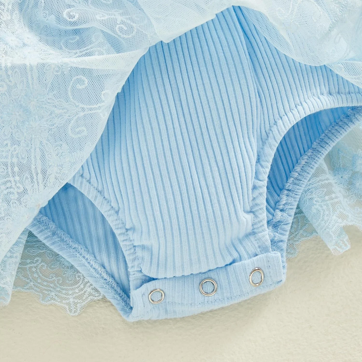 لباس نوزادی دخترانه MERSARIPHY، لباس‌های بوهو، رامپر توری چین‌دار، لباس سرهمی، لباس عکاسی