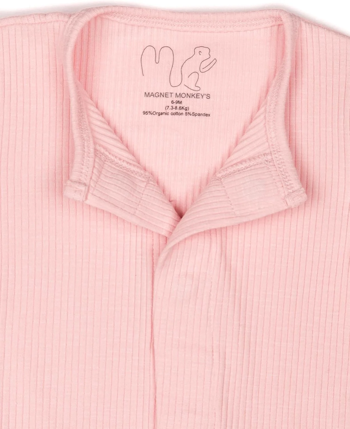 رامپر نوزادی آستین بلند مگنت مانکی با بست های مغناطیسی مخفی، پنبه ارگانیک - لباس نوزادی یونیسکس رامپر نوزادی آستین بلند مگنت مانکی با بست های مغناطیسی مخفی، پنبه ارگانیک - لباس نوزادی یونیسکس