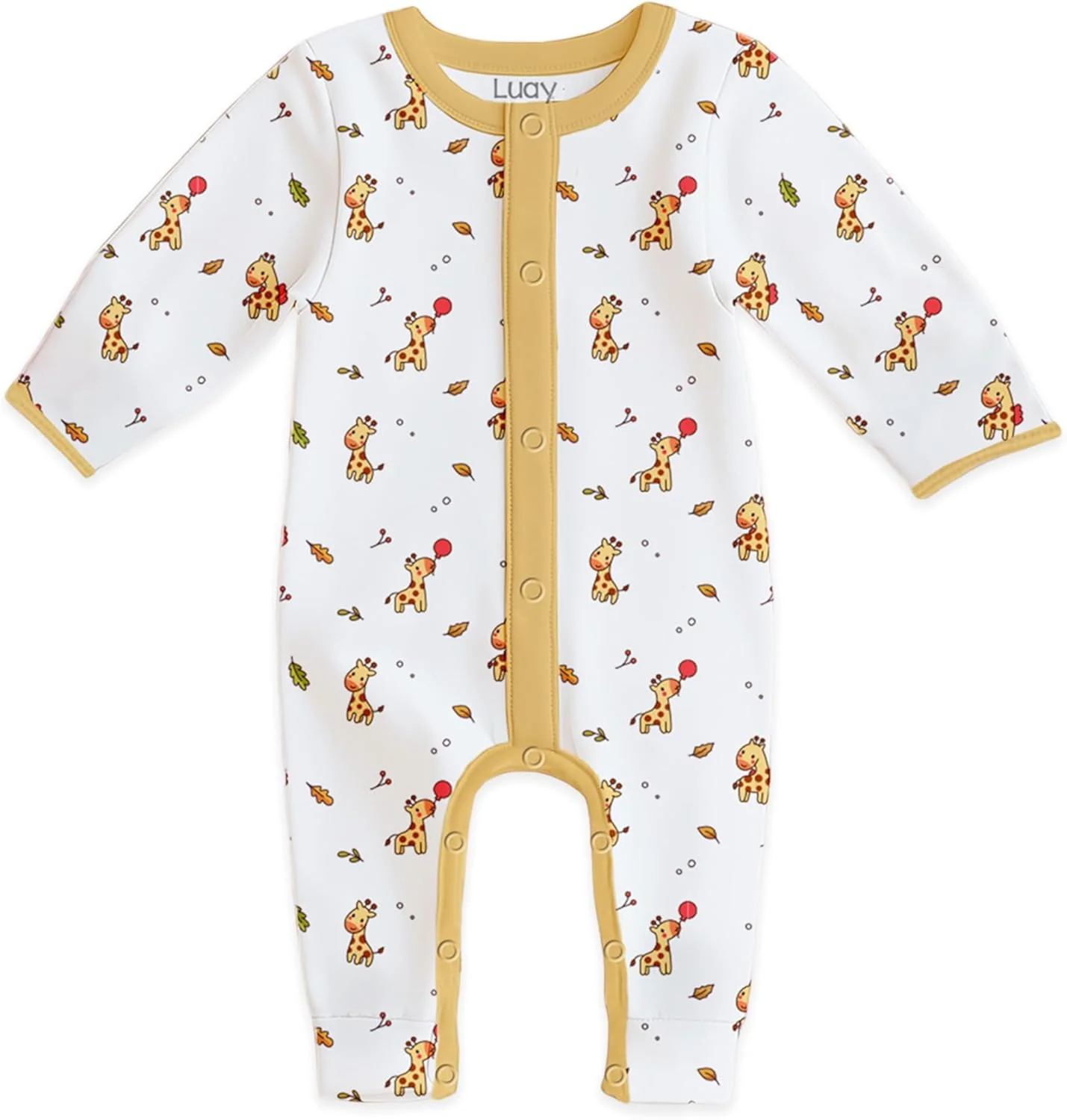 رامپر آستین بلند نخی 100% لوای، لباس خواب نوزادی دخترانه و پسرانه، 0-3 ماه | 3-6 ماه | 6-9 ماه | 9-12 ماه | 12-18 ماه | 18-24 ماه | لباس نوزاد _ موجود در طرح های مختلف