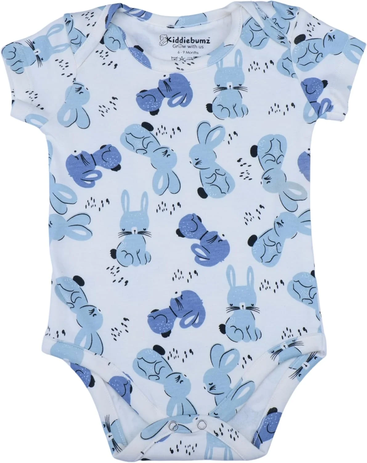 رامپر نوزادی کیدی بامز طرح گربه های بامزه، یقه گرد، پارچه نرم 100% پنبه، آستین کوتاه، لباس راحت نوزاد، لباس یکسره مناسب نوزادان دختر و پسر (0-12 ماه)