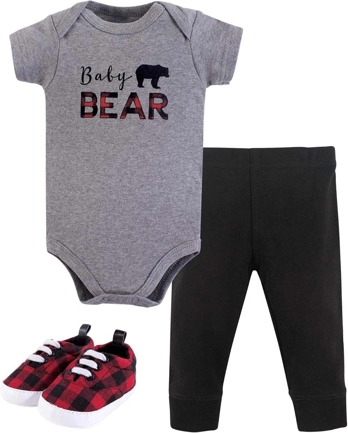 Little Treasure Unisex Baby Bodysuit, Pant and Shoe Set Layette Set