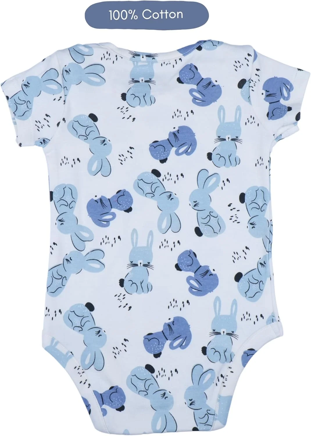 رامپر نوزادی کیدی بامز طرح گربه های بامزه، یقه گرد، پارچه نرم 100% پنبه، آستین کوتاه، لباس راحت نوزاد، لباس یکسره مناسب نوزادان دختر و پسر (0-12 ماه)