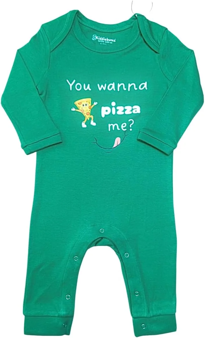 لباس سرهمی نوزادی کیدی بامز طرح پیتزا، 100% پنبه نرم، آستین بلند، لباس راحت نوزاد، لباس یکسره برای نوزادان پسر و دختر (0-12 ماه) لباس سرهمی نوزادی کیدی بامز طرح پیتزا، 100% پنبه نرم، آستین بلند، لباس راحت نوزاد، لباس یکسره برای نوزادان پسر و دختر (0-12 ماه)