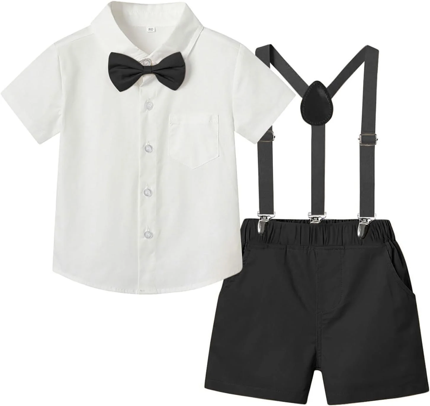 لباس تولد یک سالگی پسرانه KASTWAVE، رامپر بادی پاپیون پسرانه، سایز 100 سانتی متر