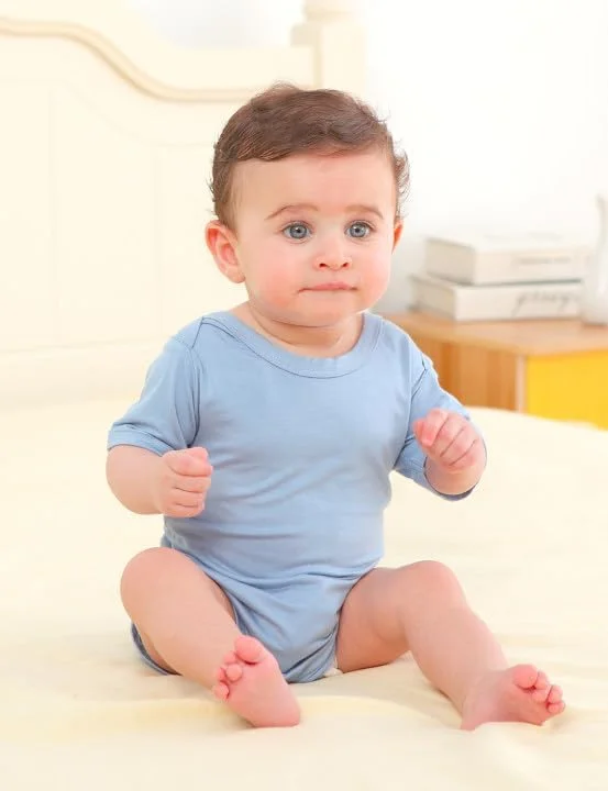 بادی آستین کوتاه نوزادی Jimonda از جنس بامبو، لباس نوزادی پسرانه و دخترانه (0-24 ماه)