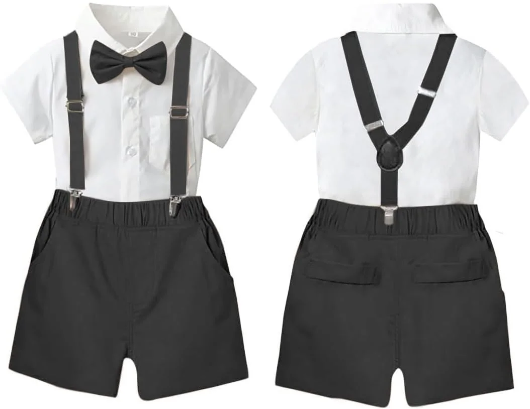 لباس تولد یک سالگی پسرانه KASTWAVE، رامپر بادی پاپیون پسرانه، سایز 100 سانتی متر