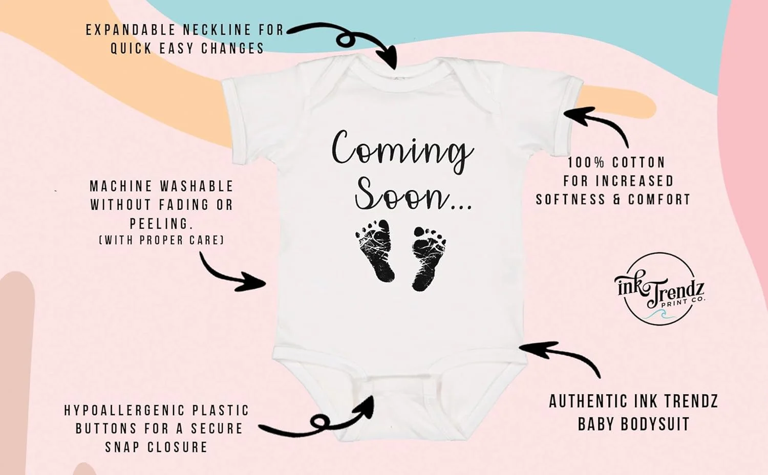 به زودی... بادی نوزادی طرح پاهای کودک برای اعلام بارداری اینک ترندز به زودی... بادی نوزادی طرح پاهای کودک برای اعلام بارداری اینک ترندز