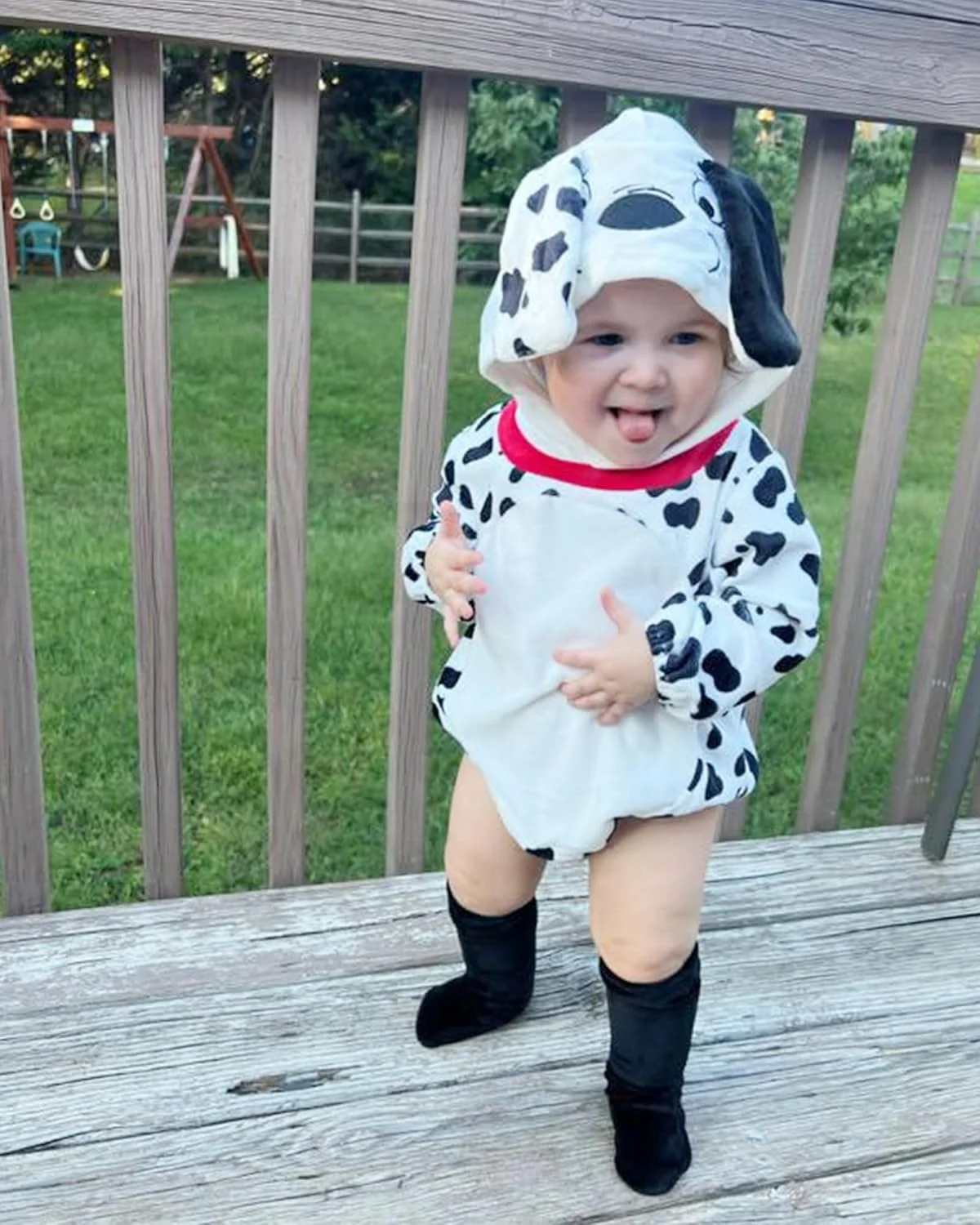 لباس سرهمی کلاه دار نوزاد دخترانه طرح حیوانات HINTINA به همراه جوراب - مناسب هالووین، کریسمس، پاییز و زمستان لباس سرهمی کلاه دار نوزاد دخترانه طرح حیوانات HINTINA به همراه جوراب - مناسب هالووین، کریسمس، پاییز و زمستان