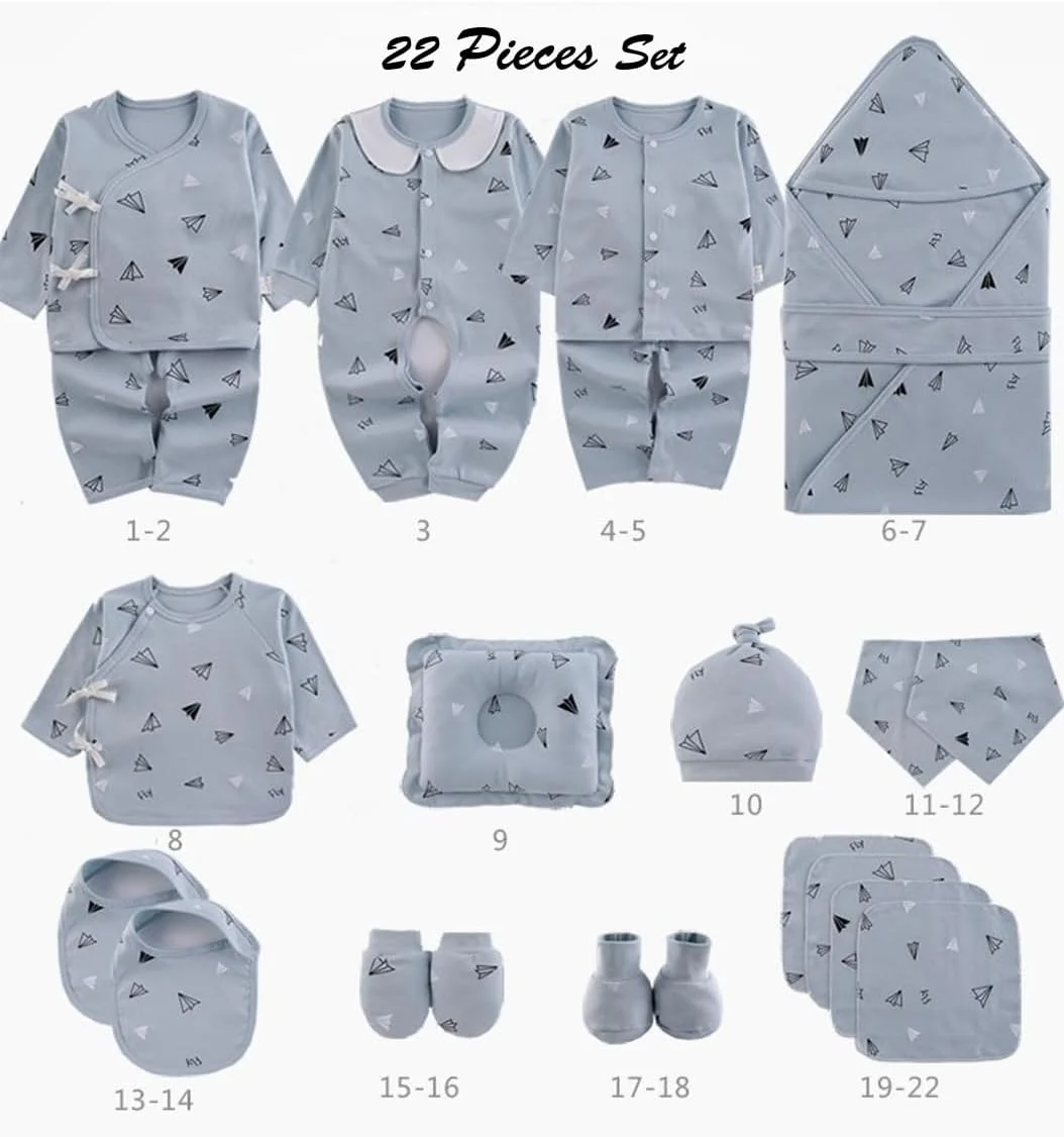 ست هدیه نوزادی HALAYAYA® ست لباس نوزادی هدیه لباس نوزاد دخترانه پسرانه پنبه ممتاز ست لوازم جانبی لباس نوزاد مناسب برای نوزاد تا 3 ماهگی ست هدیه نوزادی HALAYAYA® ست لباس نوزادی هدیه لباس نوزاد دخترانه پسرانه پنبه ممتاز ست لوازم جانبی لباس نوزاد مناسب برای نوزاد تا 3 ماهگی