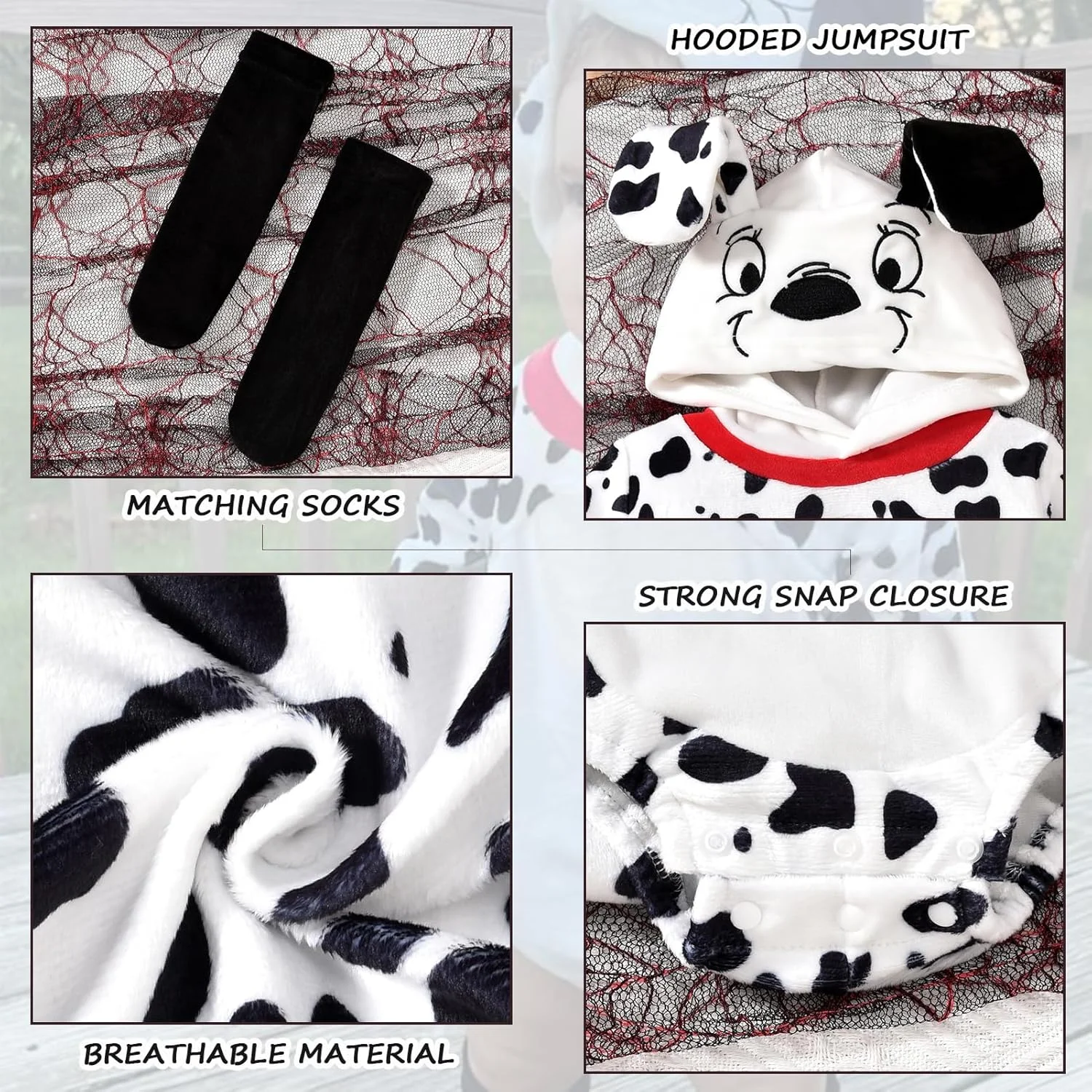 لباس سرهمی کلاه دار نوزاد دخترانه طرح حیوانات HINTINA به همراه جوراب - مناسب هالووین، کریسمس، پاییز و زمستان لباس سرهمی کلاه دار نوزاد دخترانه طرح حیوانات HINTINA به همراه جوراب - مناسب هالووین، کریسمس، پاییز و زمستان