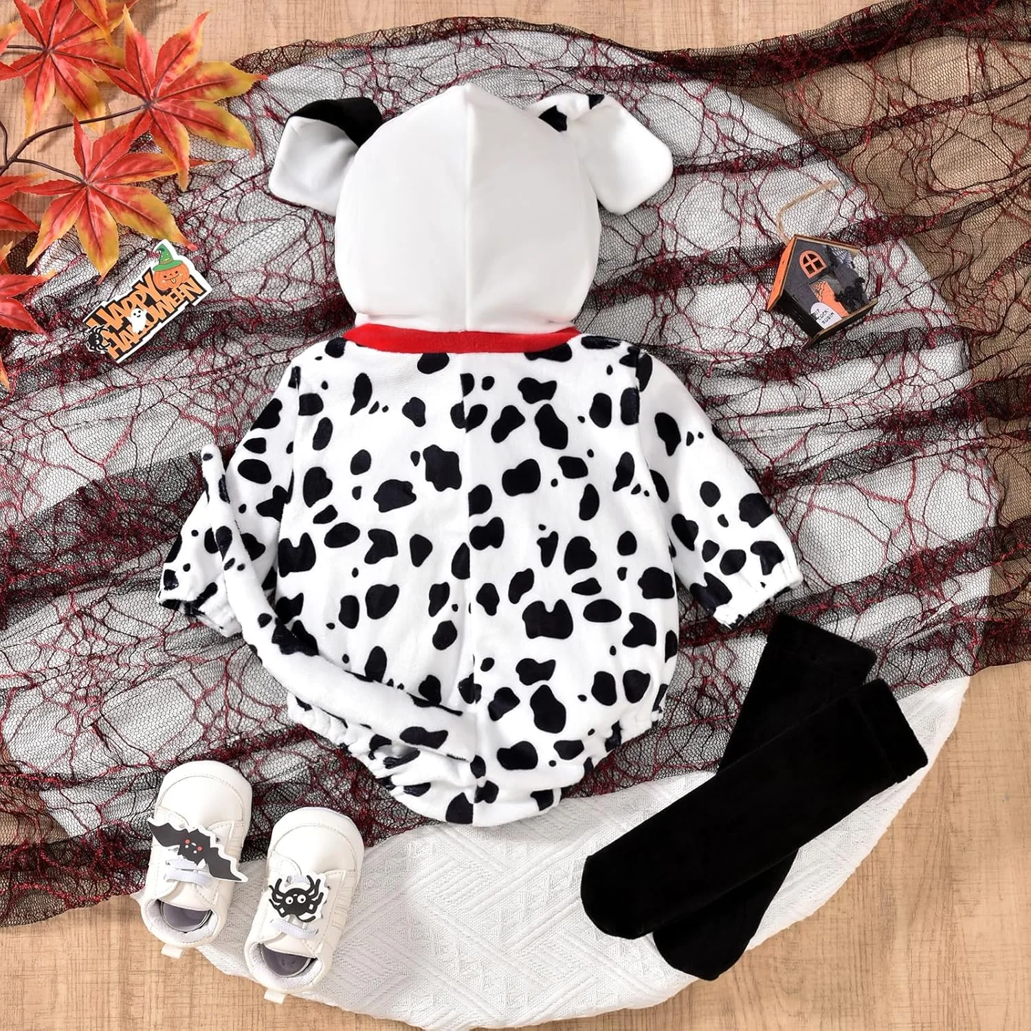 لباس سرهمی کلاه دار نوزاد دخترانه طرح حیوانات HINTINA به همراه جوراب - مناسب هالووین، کریسمس، پاییز و زمستان لباس سرهمی کلاه دار نوزاد دخترانه طرح حیوانات HINTINA به همراه جوراب - مناسب هالووین، کریسمس، پاییز و زمستان