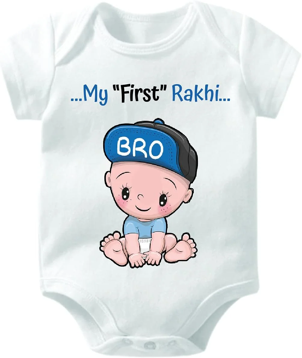 رومپر مخصوص اولین راکشیبندان نوزاد گیفت میت، بادی، لباس یکسره برای برادر نوزاد، اولین راکشیبندان مبارک پسر بچه (6 تا 12 ماه)