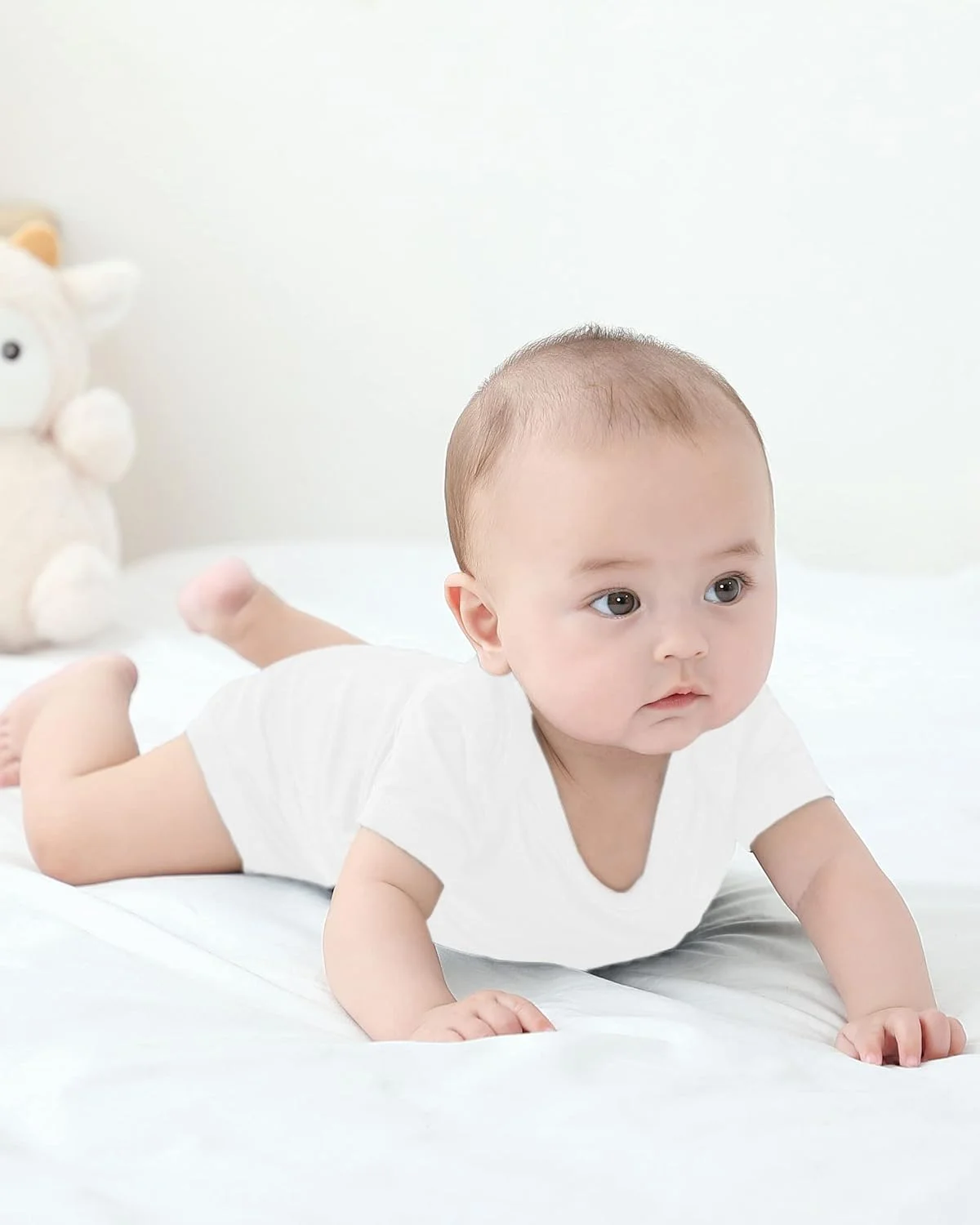 بادی آستین کوتاه نوزادی GUISBY، ریون تابستانی مناسب نوزادان پسر و دختر 0-24 ماه بادی آستین کوتاه نوزادی GUISBY، ریون تابستانی مناسب نوزادان پسر و دختر 0-24 ماه