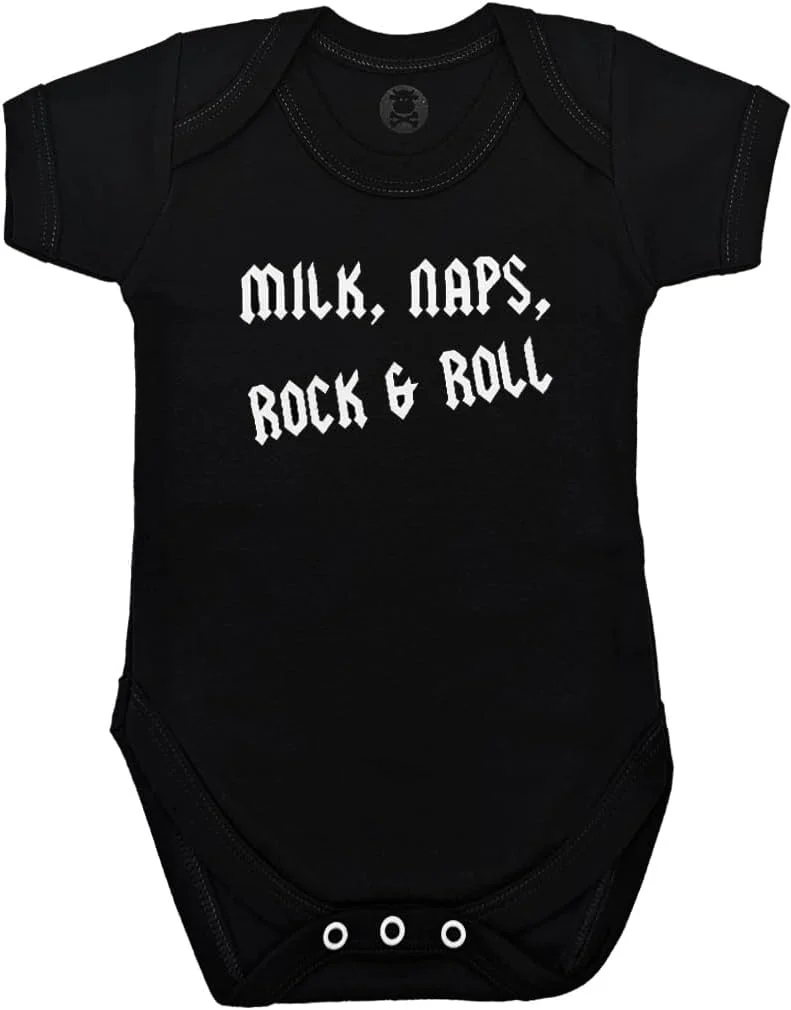 لباس نوزادی راک برای پسران یا دختران | جلیقه/بادی فلزی نوزادی با طرح شیر، چرت زدن، راک اند رول - هدیه های موسیقی نوزاد | از BABY MOO'S UK لباس نوزادی راک برای پسران یا دختران | جلیقه/بادی فلزی نوزادی با طرح شیر، چرت زدن، راک اند رول - هدیه های موسیقی نوزاد | از BABY MOO'S UK