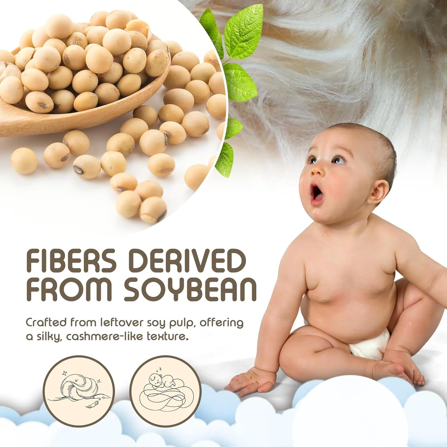 لباس سرهمی کیمونویی طرح دار نوزاد سوی، پارچه اکولوژیکی