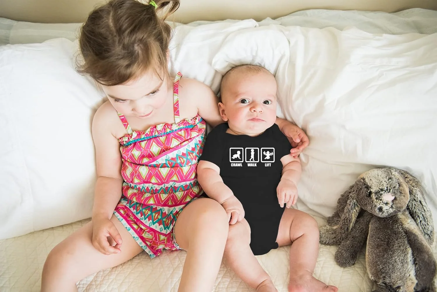 لباس نوزادی خزیدن، راه رفتن، بلند کردن AW Fashions، لباس خنده دار و بامزه برای نوزاد، پیشبند نوزادی، مناسب دختر و پسر