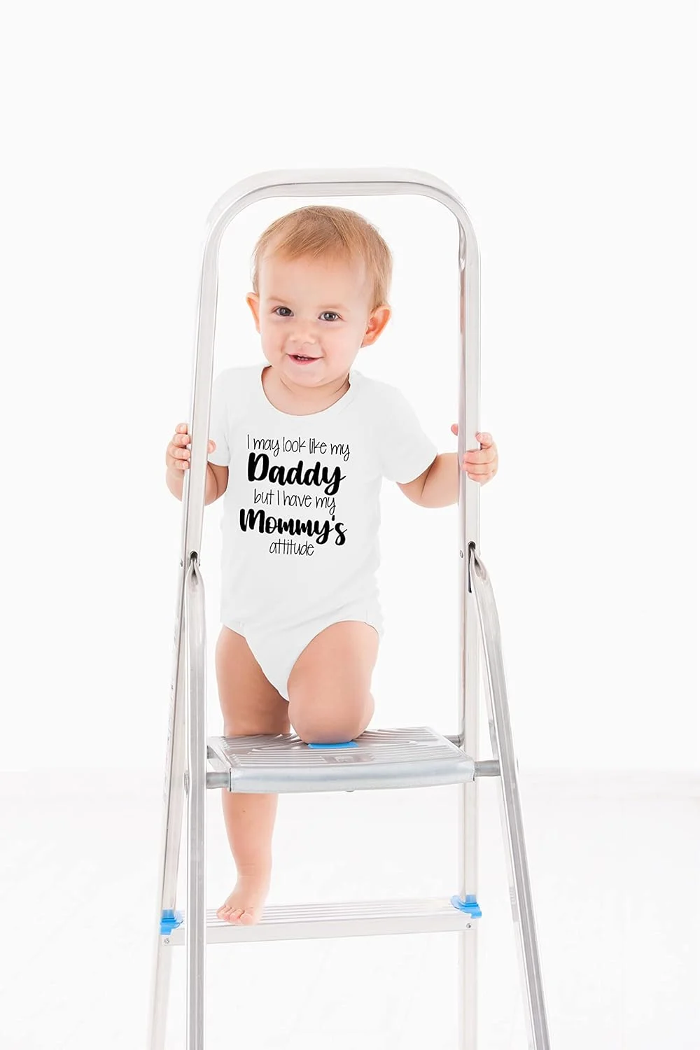 AW Fashions من ممکنه شبیه بابام باشم اما اخلاق مامانمو دارم - لباس نوزادی یک تکه بامزه AW Fashions من ممکنه شبیه بابام باشم اما اخلاق مامانمو دارم - لباس نوزادی یک تکه بامزه