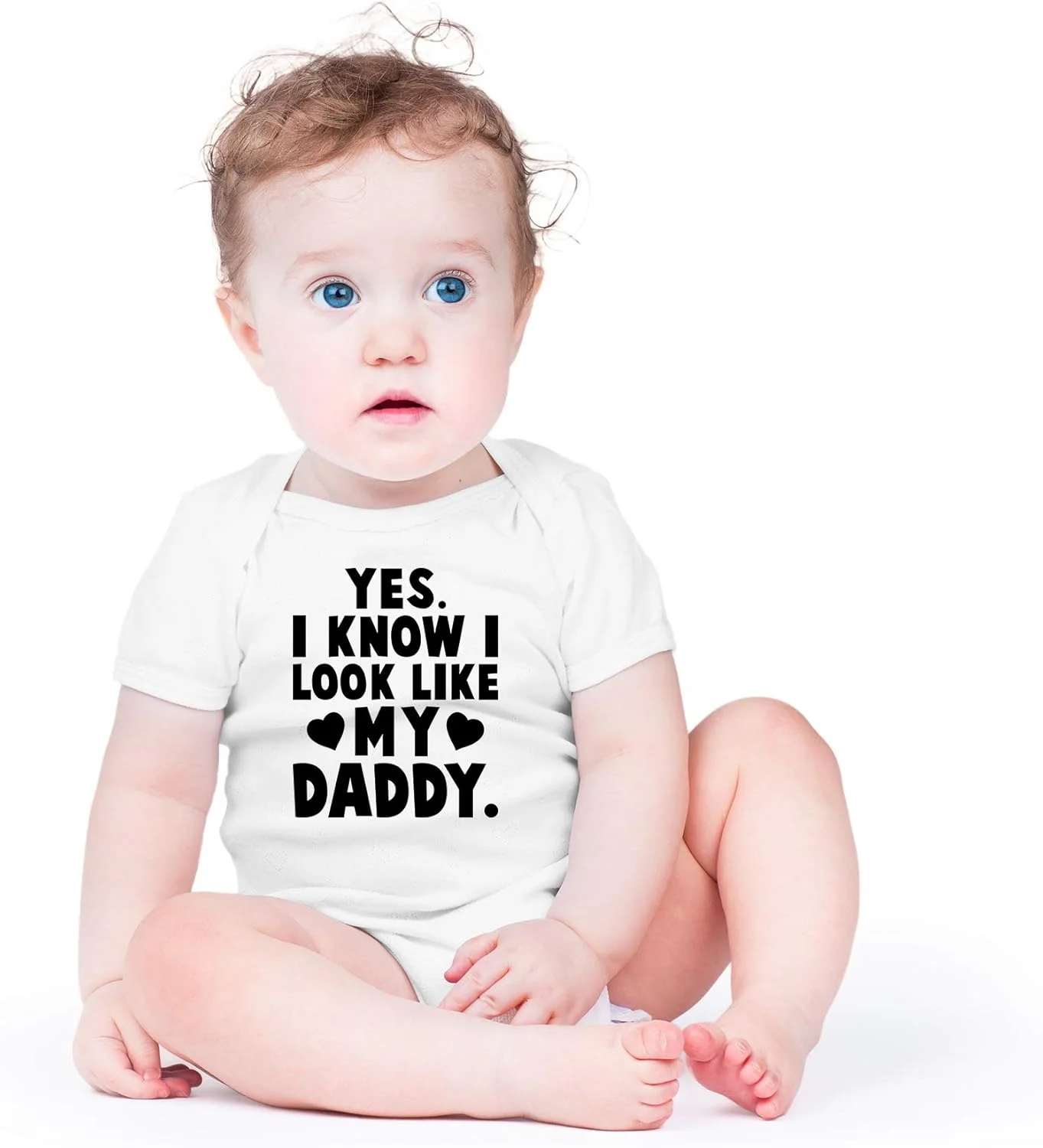 AW Fashions بله. می دانم شبیه پدرم هستم - این بازوها را از پدرم گرفتم - لباس نوزادی یک تکه بامزه AW Fashions بله. می دانم شبیه پدرم هستم - این بازوها را از پدرم گرفتم - لباس نوزادی یک تکه بامزه