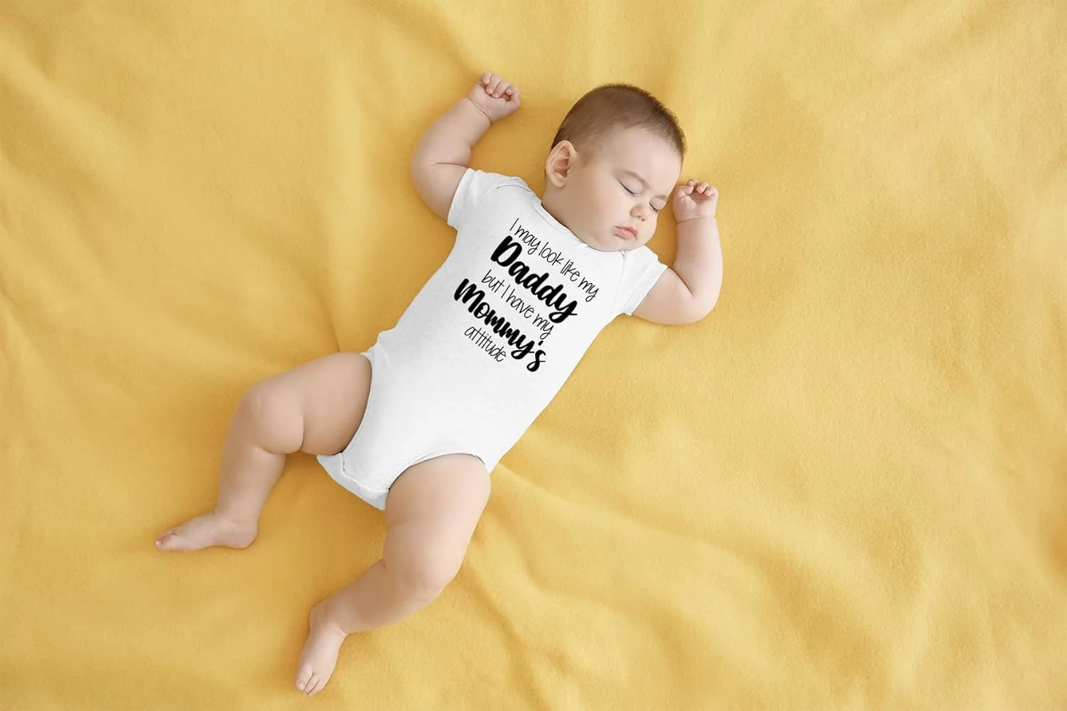 AW Fashions من ممکنه شبیه بابام باشم اما اخلاق مامانمو دارم - بادی نوزادی یک تکه بامزه