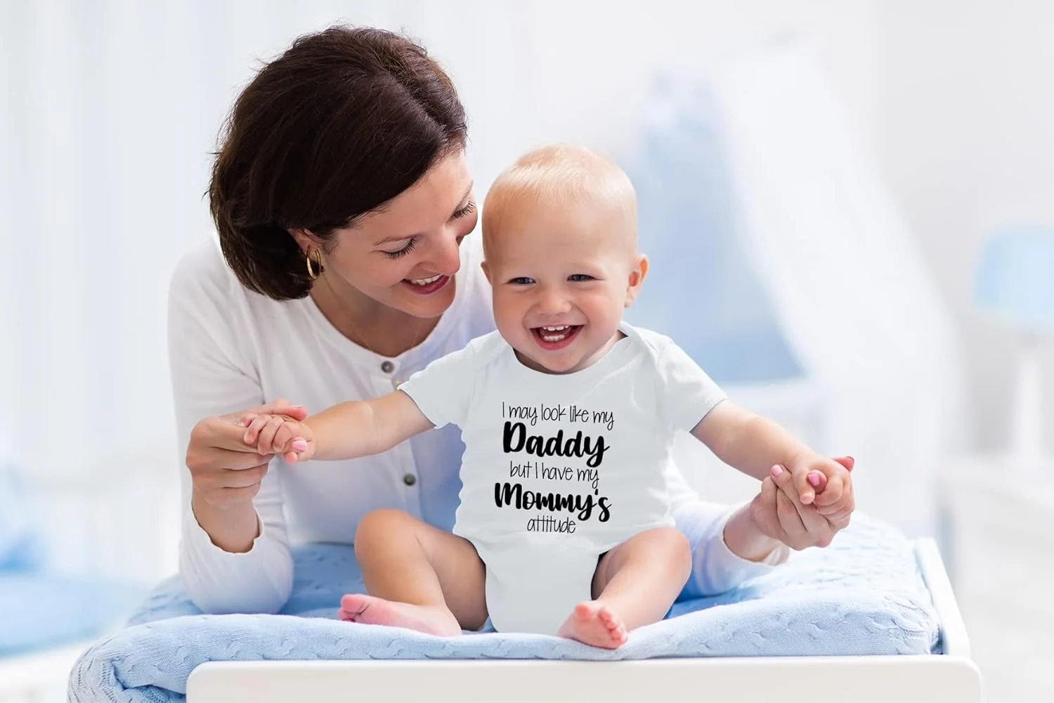 AW Fashions من ممکنه شبیه بابام باشم اما اخلاق مامانمو دارم - بادی نوزادی یک تکه بامزه