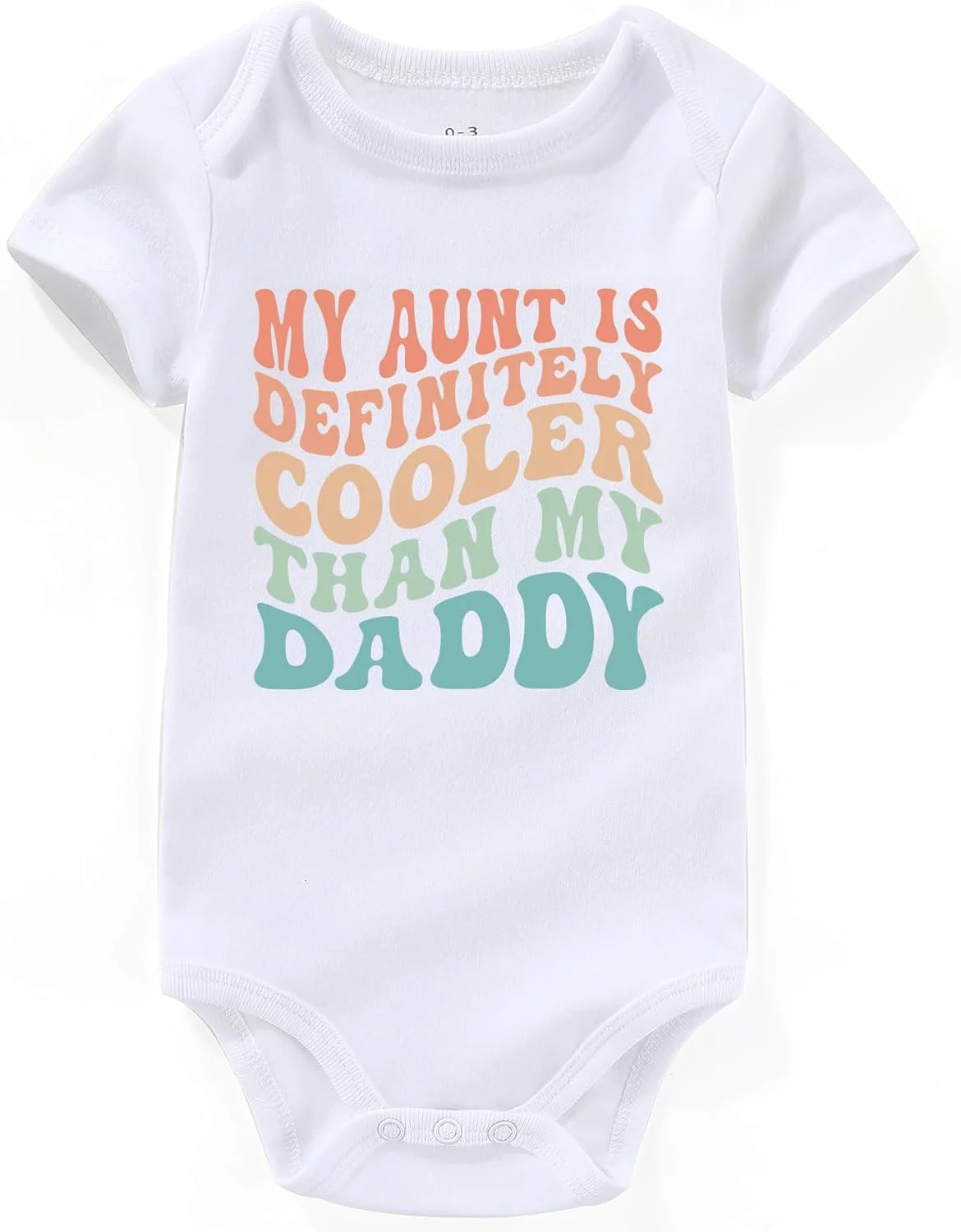 لباس نوزادی طرح "خاله من از پدرم باحال تره"، لباس نوزادی پسرانه با طرح "خاله منو دوست داره"، لباس نوزادی دخترانه سفید