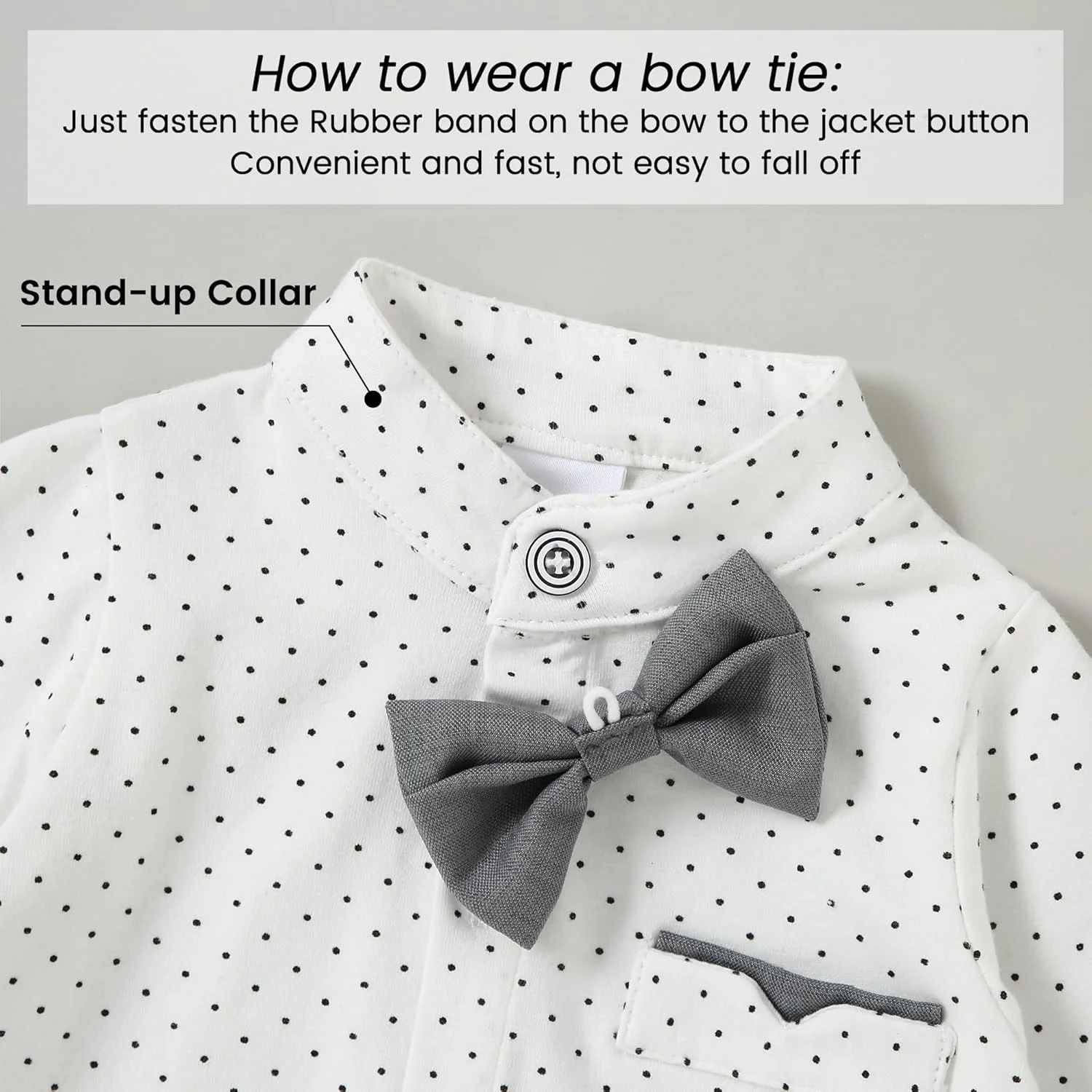 ست لباس رسمی پسرانه نوزادی SOLOYEE مدل Sou888