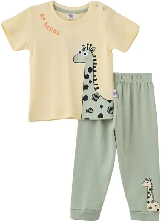 لباس تی شرت آستین کوتاه و شلوار نوزاد پسرانه SMART BABY