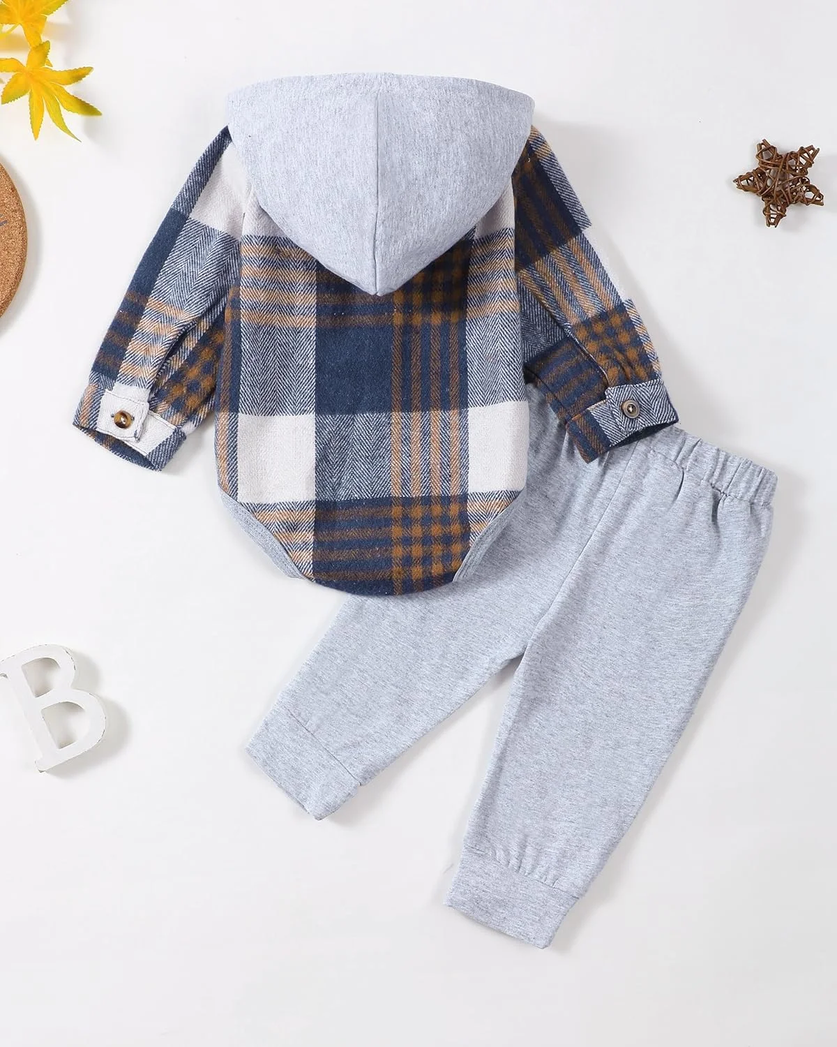 لباس نوزادی پسرانه Renotemy، ست لباس های جدید با طرح "New to The Crew"، شلوار بلند، ست لباس پسرانه کودک نوپا