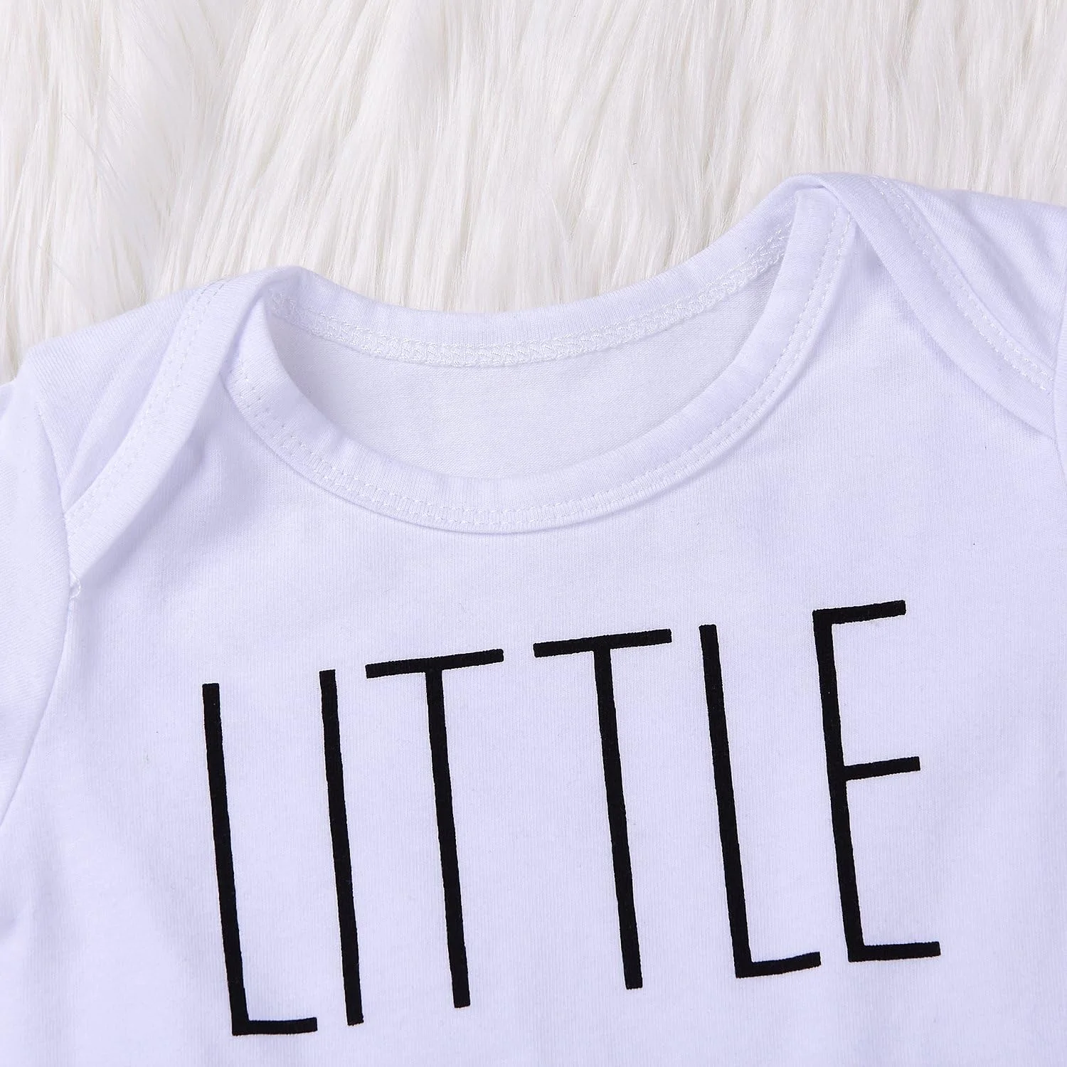 MEKILYN 3Pcs Baby Boys Little Brother Camouflage Romper Tops+Pants Leggings+ Hat Outfits Set