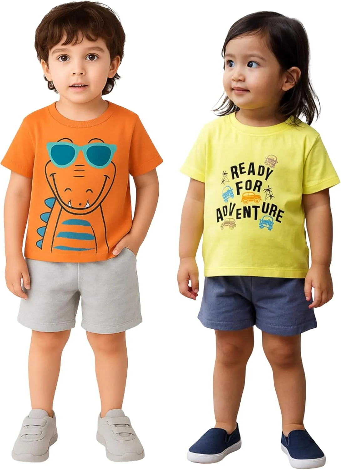 ست لباس نوزادی پسرانه و دخترانه LUAY با الیاف 100% پنبه، آستین کوتاه، مناسب کودکان و نوزادان