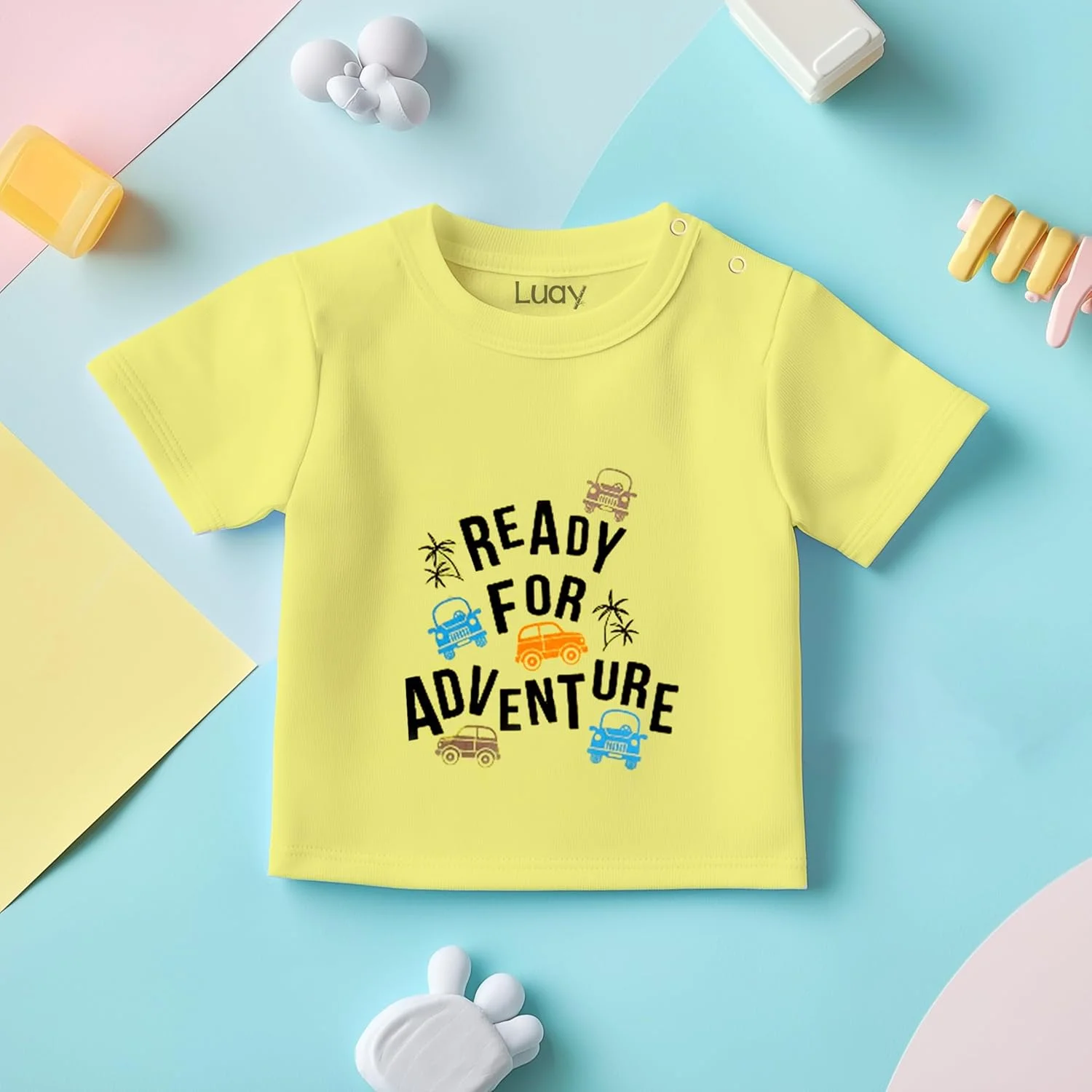 ست لباس نوزادی پسرانه و دخترانه LUAY با الیاف 100% پنبه، آستین کوتاه، مناسب کودکان و نوزادان ست لباس نوزادی پسرانه و دخترانه LUAY با الیاف 100% پنبه، آستین کوتاه، مناسب کودکان و نوزادان