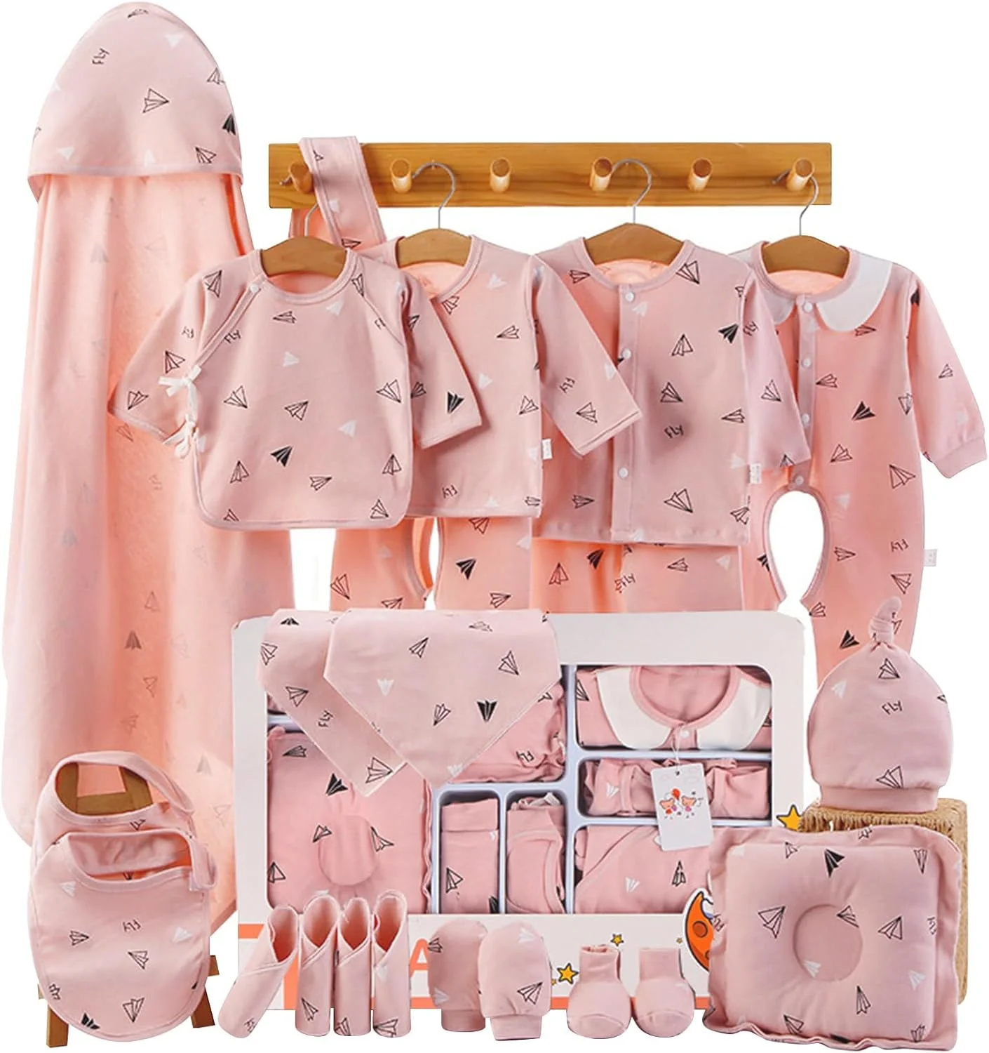 جعبه هدیه 22 تکه نوزاد هومارکت، ست لباس نوزادی، ست هدیه لباس نوزاد، ست هدیه نوزاد، ست لباس نوزادی، جعبه هدیه نوزاد برای پسران و دختران