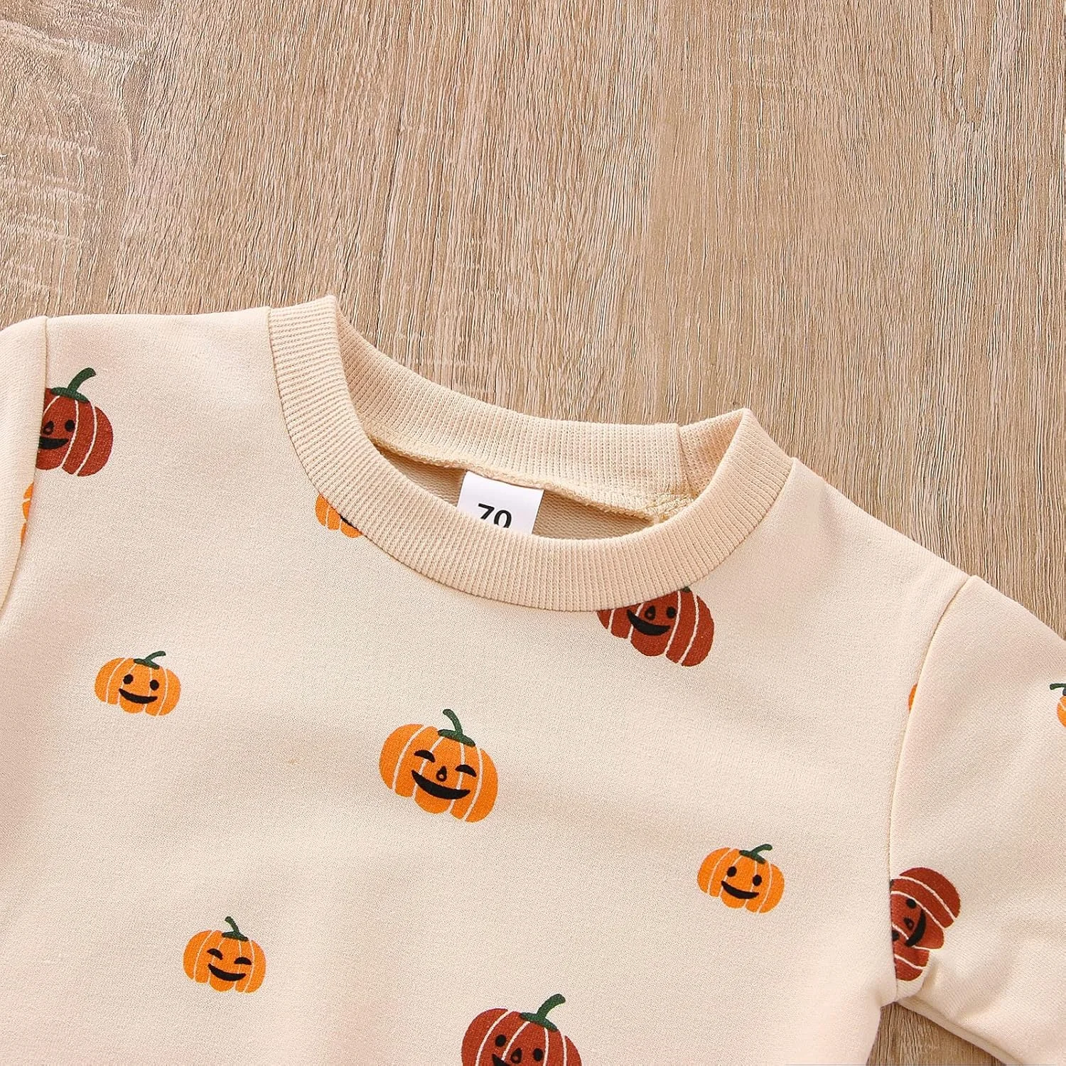 Geagodelia Baby Boys Girls Halloween Pumpkin Clothing Outfit Baby Clothing Set Long Sleeve Top + Trousers Newborn Soft Baby Set My First Halloween