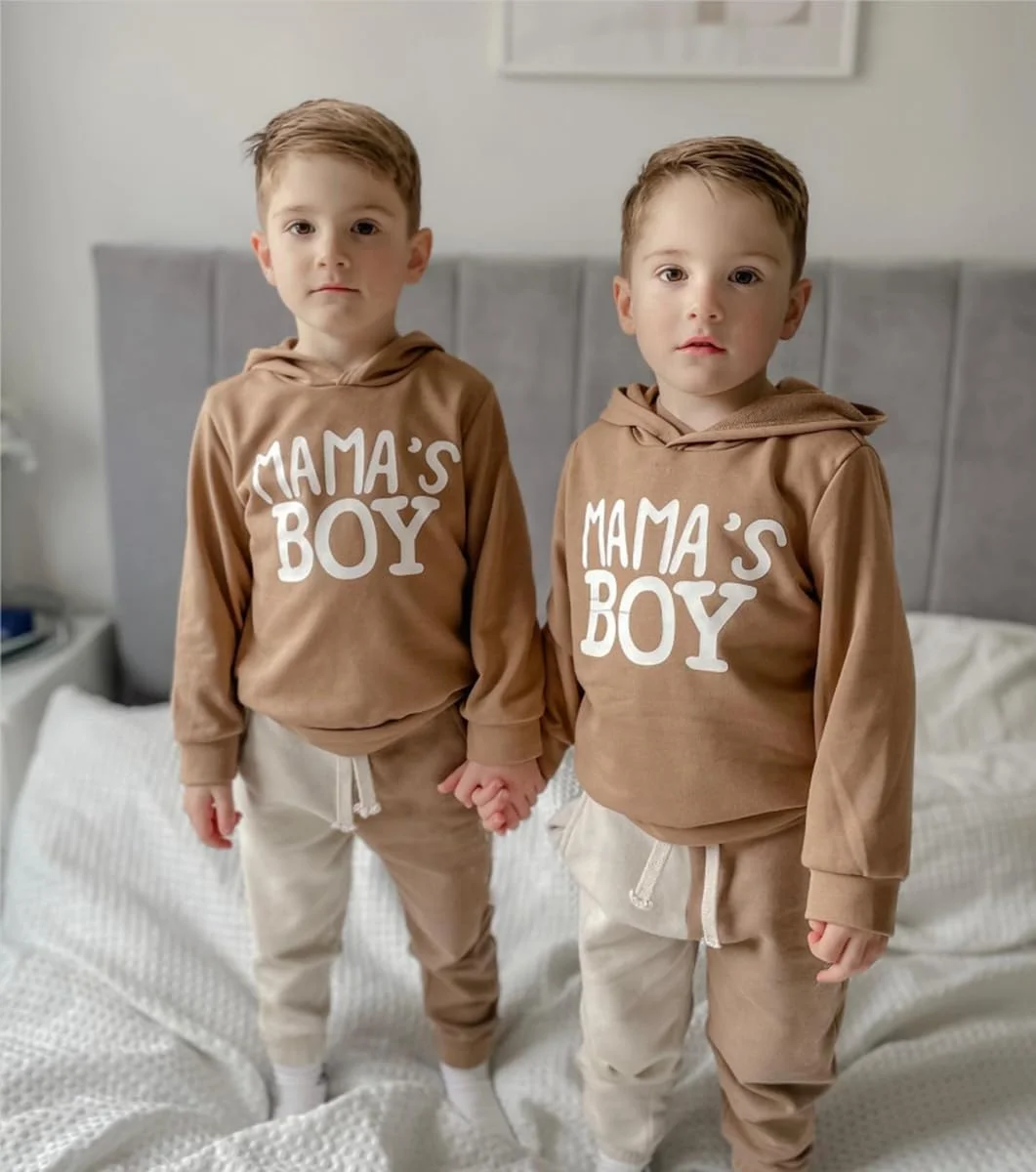 لباس پسرانه Geagodelia، ست لباس نوزادی، هودی آستین بلند + شلوار، ست نرم نوزادی دو تکه طرح تکه دوزی