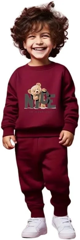 لباس تابستانی بچگانه فومی - پیراهن بچه گانه - لباس دخترانه - لباس پسرانه - ست تی شرت و شورت جذاب با طرح خرس عروسکی دوست داشتنی، ایده آل برای لباس های شیک تابستانی