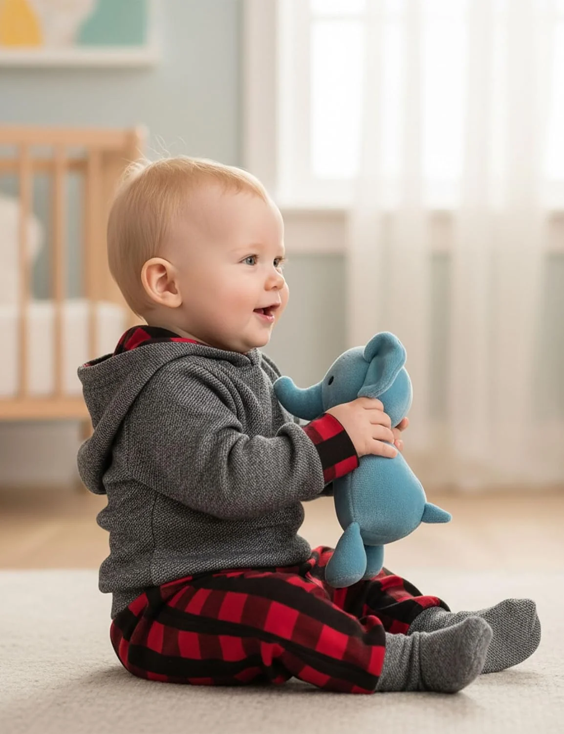 ست لباس پسرانه شامل تی شرت آستین بلند و شلوار