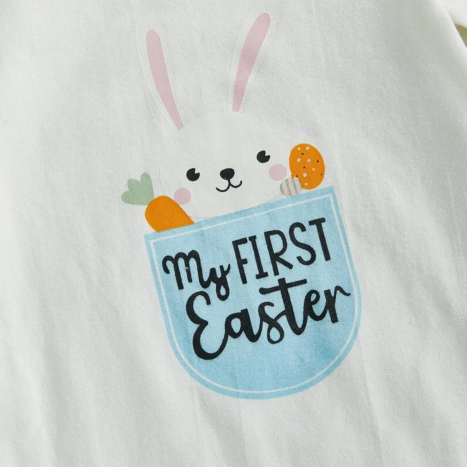 ست لباس عید پاک نوزاد پسر FYBITBO، اولین لباس عید پاک من، رامپر خرگوشی، شلوار، کلاه، ست لباس نوزادی پسرانه