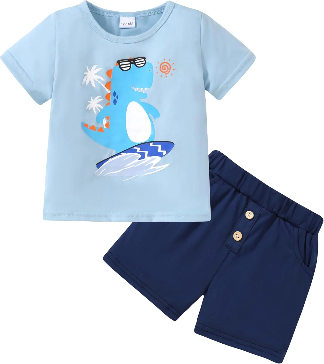 لباس پسرانه DISAUR، ست لباس تابستانی آستین کوتاه و شلوار برای نوزادان و کودکان 1 تا 5 سال